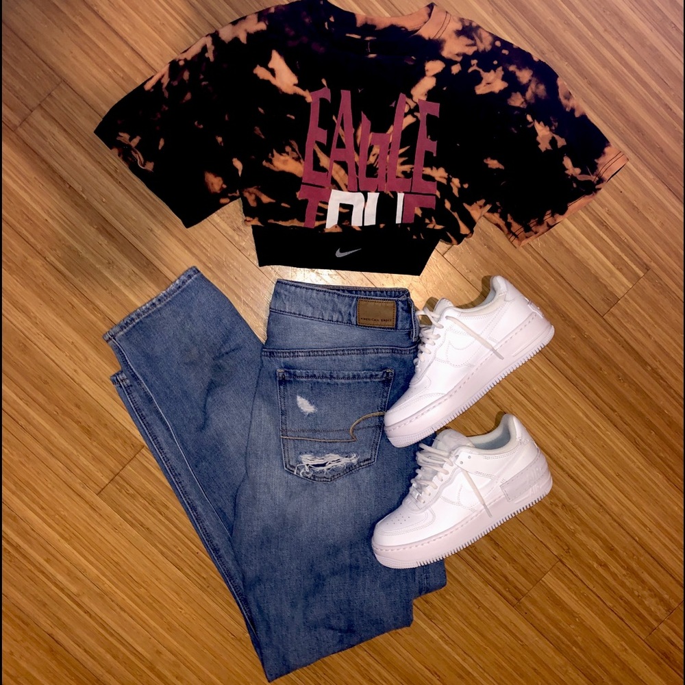 Acid washed crop top